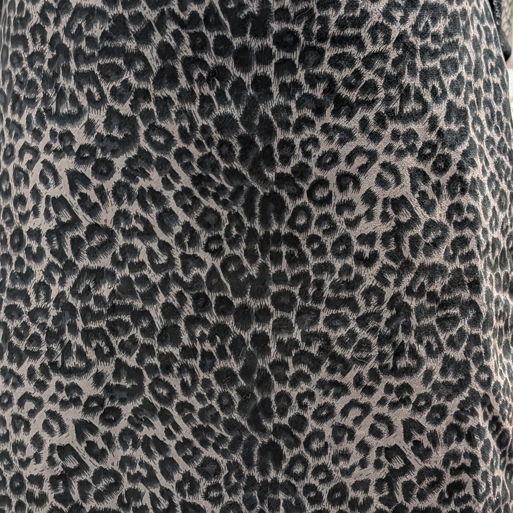 Paniz Black and Gray Leopard Print Pencil Skirt - Picture 4 of 8